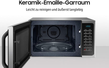Samsung MC28H5015AS/EG Kombi-Mikrowelle mit Grill und Heißluft / 900 W / 28 L Garraum (Extra groß) / 51,7 cm Breite / Hefeteig-/Joghurt-Programm / silber