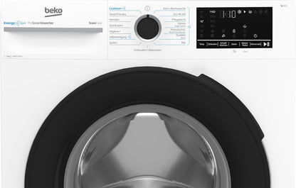 Beko B3WFU58415W1 b300 Waschmaschine, 8 kg, Waschvollautomat, Restzeitanzeige, Schleuderwahl, 1400 U/min, Dampffunktion, AddXtra-Nachlegefunktion, Bluetooth, Hygiene+ allergikergeeignet, Weiß