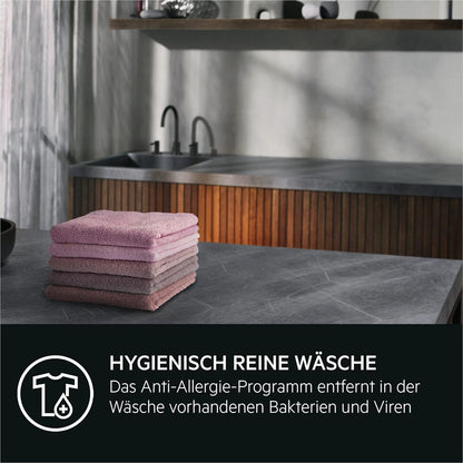 AEG L7WBA60680 Waschtrockner / DualSense - schonende Pflege / 8 kg Waschen / 5 kg Trocknen / D / energiesparend / Mengenautomatik / Nachlegefunktion / ProSteam - Auffrischfunktion / 1600 U/min Weiß