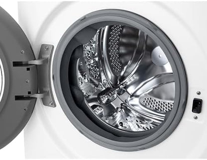 LG V7WD107H2E, Klasse E, Frontlader-Waschtrockner 10,5 - 7 kg, 1400 U/min, AI Direct Drive, Wi-Fi, Tiefenreinigung mit Dampf, TurboWash, Größere Kapazität, 62 x 60 x 85 cm ꟷ Weiß
