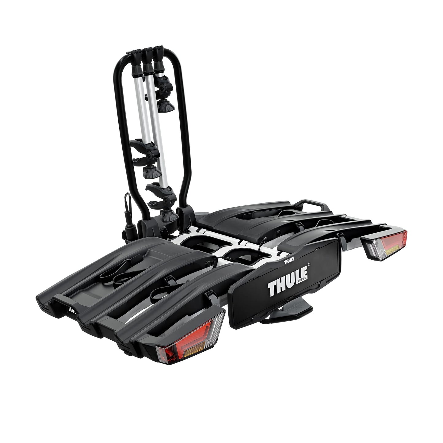 Thule EasyFold XT Fahrradträger, Fahrradträger Anhängerkupplung Black/Aluminum, 2 Bikes