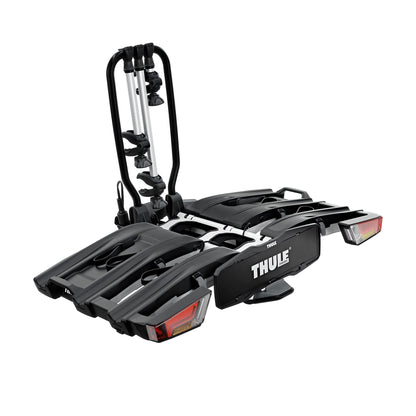 Thule EasyFold XT Fahrradträger, Fahrradträger Anhängerkupplung Black/Aluminum, 2 Bikes