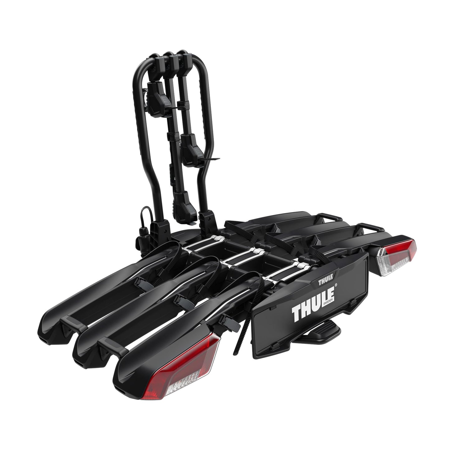 Thule EasyFold XT Fahrradträger, Fahrradträger Anhängerkupplung Black/Aluminum, 2 Bikes