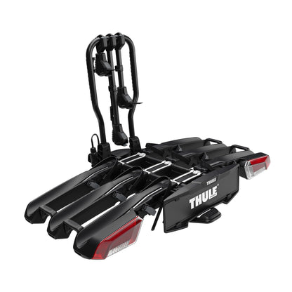 Thule EasyFold XT Fahrradträger, Fahrradträger Anhängerkupplung Black/Aluminum, 2 Bikes