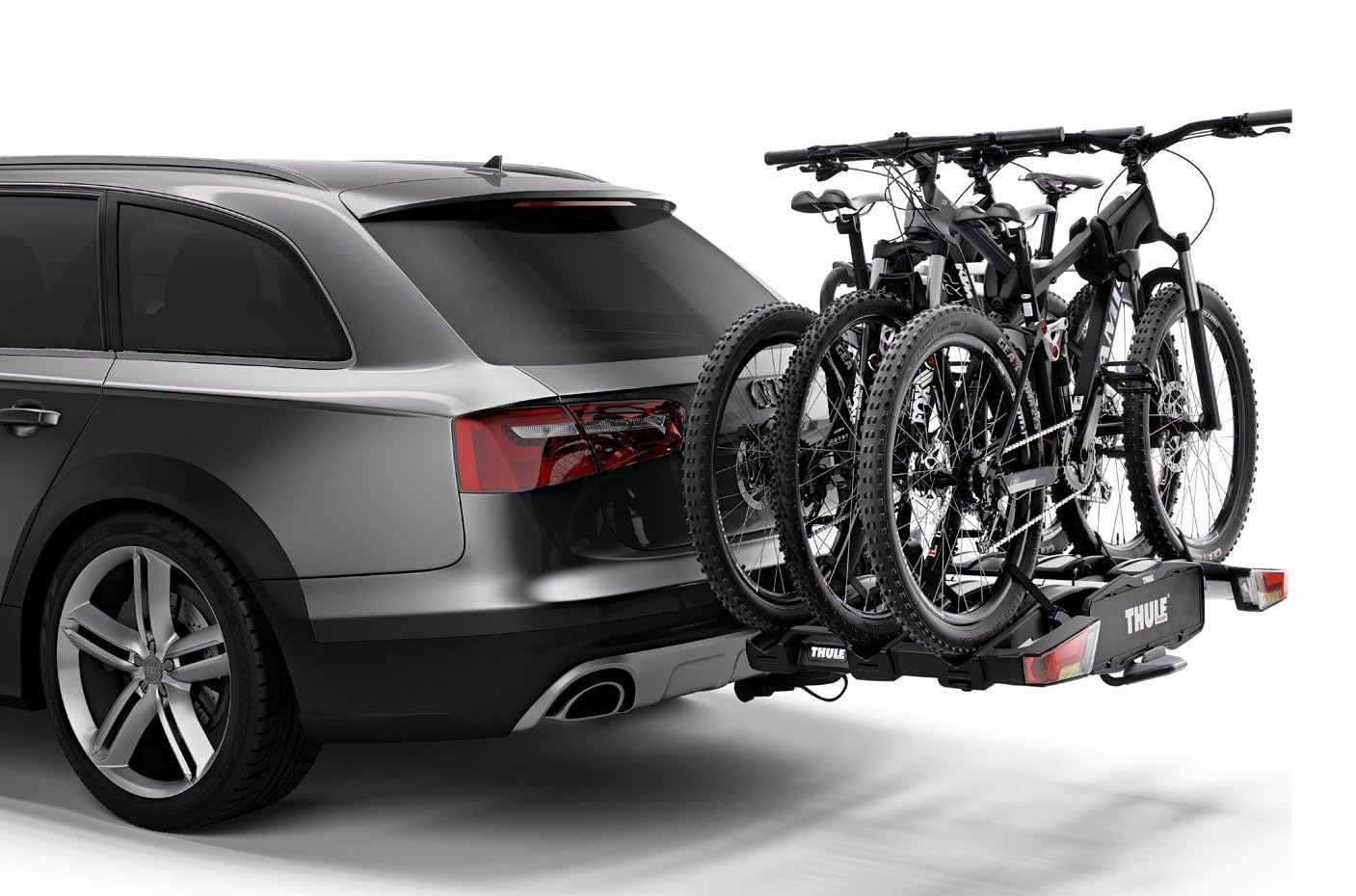 Thule EasyFold XT Fahrradträger, Fahrradträger Anhängerkupplung Black/Aluminum, 2 Bikes