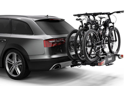 Thule EasyFold XT Fahrradträger, Fahrradträger Anhängerkupplung Black/Aluminum, 2 Bikes