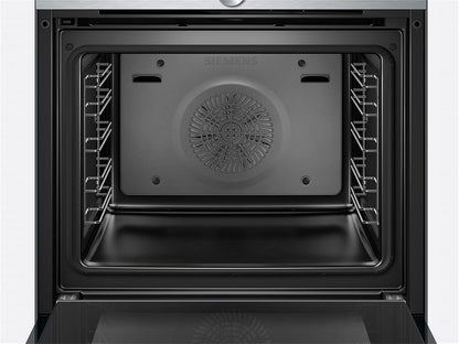 Siemens HB578GBS3, iQ500, Einbau-Backofen 60 x 60 cm, activeClean Pyrolyse Selbstreinung, TFT-Display, 3D Heißluft, Schnellaufheizung, cookControl40 Automatikprogramme, softMove, Edelstahl