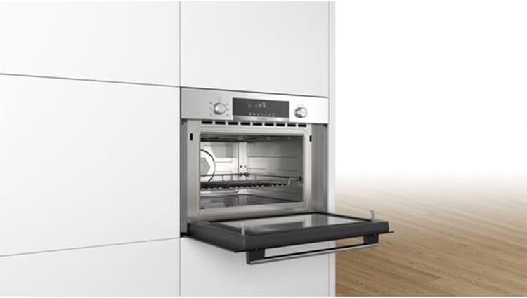 Bosch BFR634GS1 Serie 8 Einbau-Mikrowelle, Türanschlag Rechts, AutoPilot 7 Automatikprogramme, Reinigungsunterstützung, TFT-Touchdisplay, LED-Beleuchtung gleichmäßige Ausleuchtung, 38 x 60 cm, 900 W