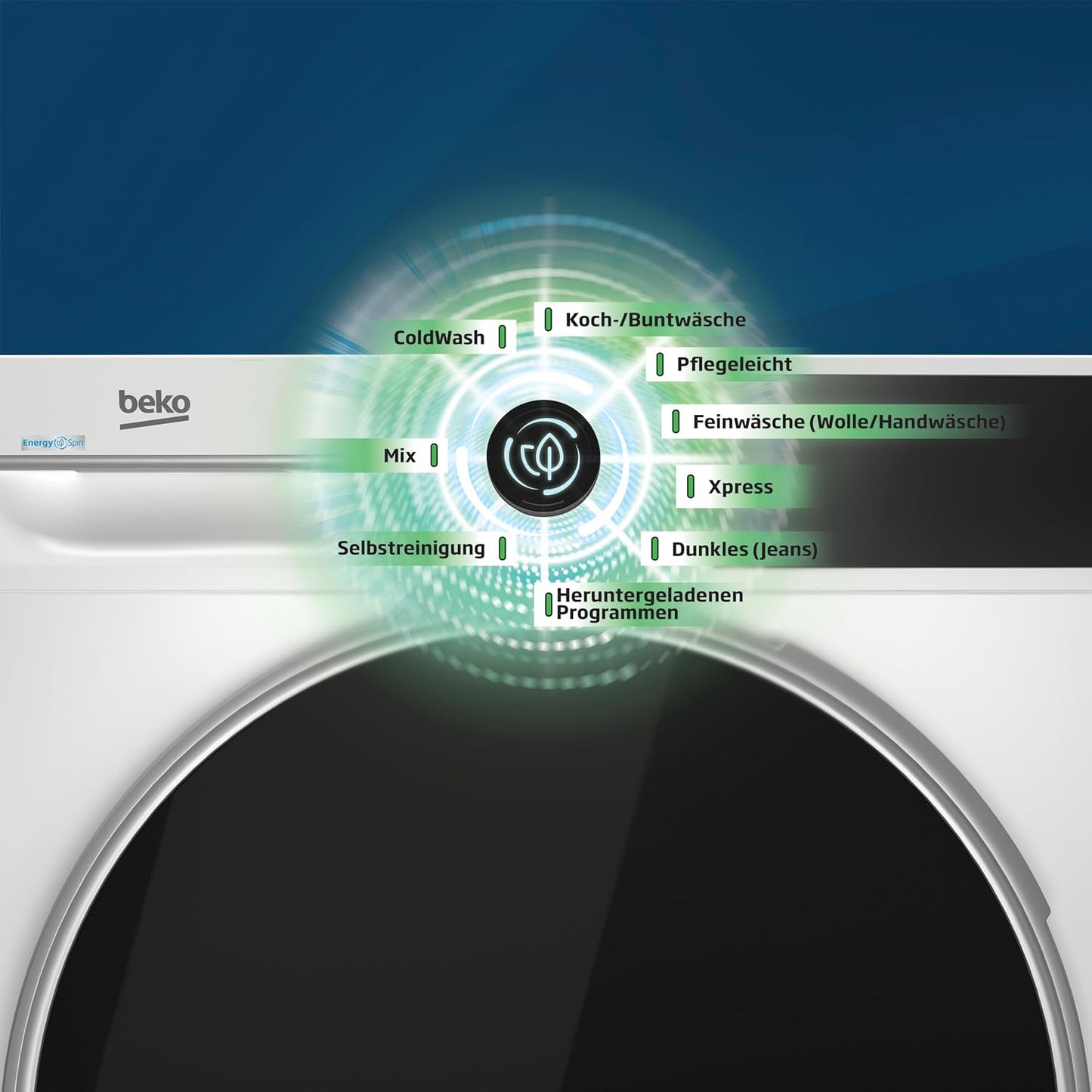 Beko B3WFU58415W1 b300 Waschmaschine, 8 kg, Waschvollautomat, Restzeitanzeige, Schleuderwahl, 1400 U/min, Dampffunktion, AddXtra-Nachlegefunktion, Bluetooth, Hygiene+ allergikergeeignet, Weiß