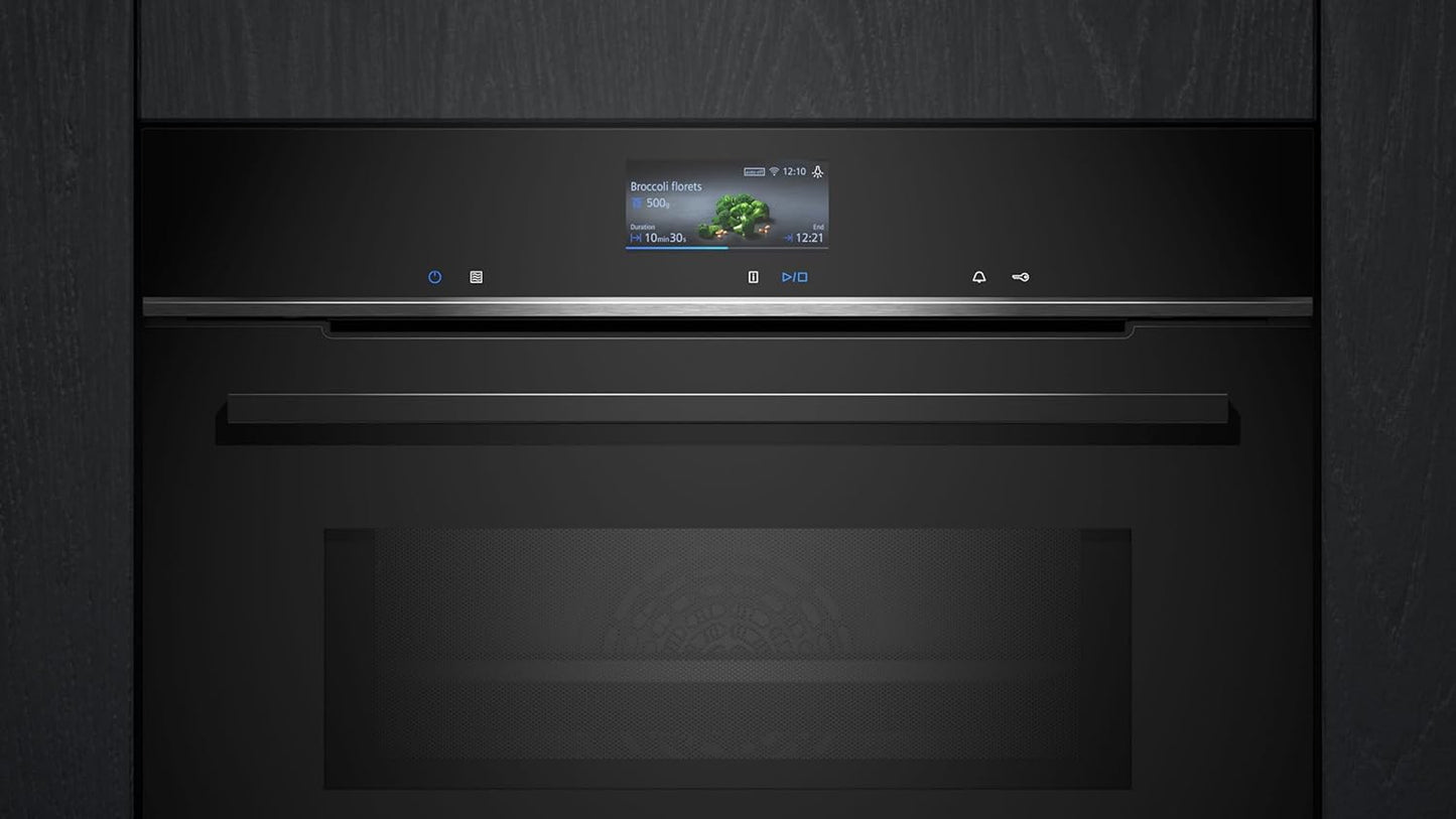 Siemens HB578GBS3, iQ500, Einbau-Backofen 60 x 60 cm, activeClean Pyrolyse Selbstreinung, TFT-Display, 3D Heißluft, Schnellaufheizung, cookControl40 Automatikprogramme, softMove, Edelstahl