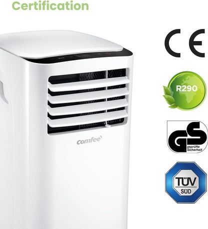 Comfee Mobiles Klimagerät MPPH-09CRN7, 9000 BTU 2,6kW, Kühlen&Ventilieren&Entfeuchten, Raumgröße bis 88m³(33㎡), Mobile Klimaanlage mit Abluftschlauch