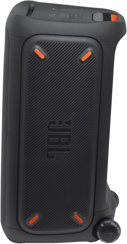 JBL PartyBox 710 - Schwarz – Trag - und rollbarer Bluetooth Party-Lautsprecher mit Lichteffekten – Spritzwassergeschützte, mobile Musikbox
