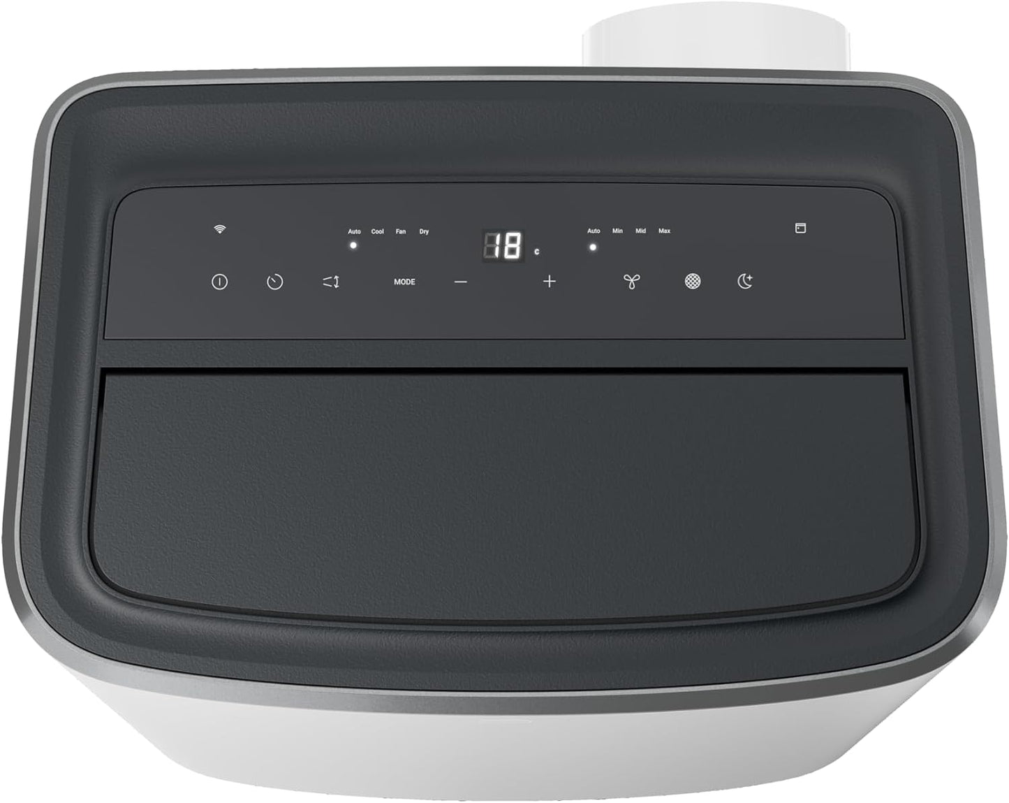 AEG Chillflex Pro AXP26U338CW mobile Klimaanlage / LED Display / Touch-Buttons / Fernbedienung / 30-40 m² / Kühlfunktion / Ventilator / Entfeuchtungsfunktion / Automatik / weiß/silber/schwarz