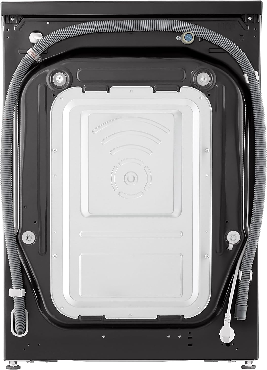 LG W4WR7096YB, Klasse D, Frontlader-Waschtrockner 9 - 6 kg, 62 x 60 x 85 cm, Wi-Fi, AI Direct Drive, Tiefenreinigung mit Dampf, TurboWash 360, Große Kapazität, Außentür aus gehärtetem Glas, Weiß