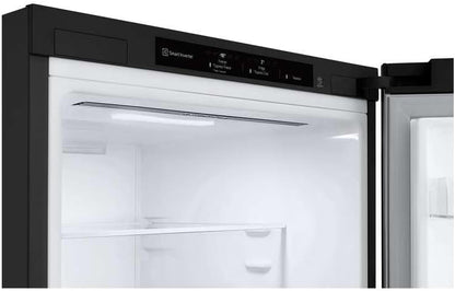 LG GBV22NCCEP Kühl-/Gefrierkombination – Smart Inverter Compressor, Total No Frost, Modern Flat Door Design, Matt Schwarz Metallic, Energieeffizienz A