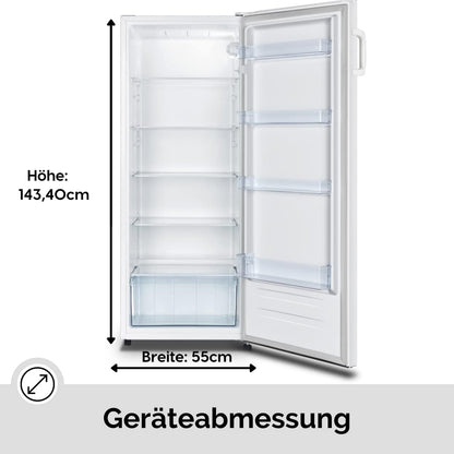 PKM Stand Kühlschrank weiß Höhe 143cm x Breite 58,8cm KS242.0A++