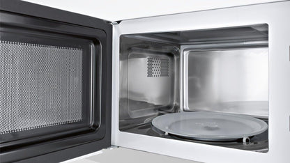 Bosch BFR634GS1 Serie 8 Einbau-Mikrowelle, Türanschlag Rechts, AutoPilot 7 Automatikprogramme, Reinigungsunterstützung, TFT-Touchdisplay, LED-Beleuchtung gleichmäßige Ausleuchtung, 38 x 60 cm, 900 W