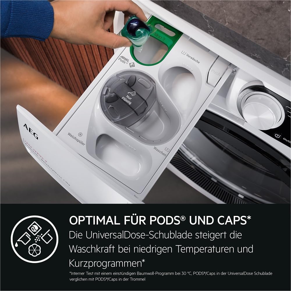 AEG L6FBG51470 Waschmaschine / Serie 6000 mit ProSense / Testsieger der Stiftung Warentest / 7,0 kg / Leise / Mengenautomatik / Nachlegefunktion / Kindersicherung / Wasserstopp / 1400 U/min