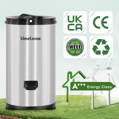 Wäscheschleuder 3200 U/min Umelome, 4KG, Energie-und Stromsparschleuder wäscheschleudern, Energieklasse A+++, Silber [Energieklasse A+++]