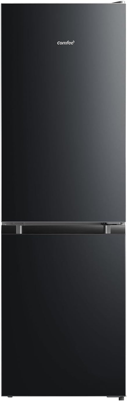 Comfee' RCB169DK3 Kühlschrank mit Gefrierfach 150cm Höhe/Kühl-/Gefrierkombination/Low Frost/174L/leise Kühlgefrierkombi 38dB/Einstellbare Kühlschranktemperatur/LED-Licht/156 kWh/Jahr/Schwarz