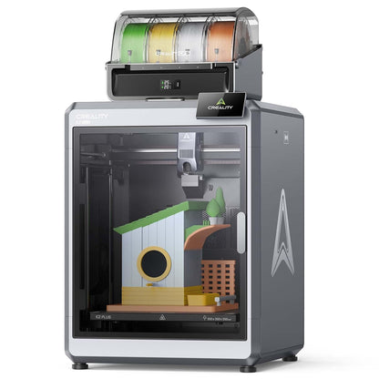Creality K2 Plus Combo 3D-Drucker, 16-Farben Multimaterial-Druck, 350³mm XXL-Bauraum, Servo-Direktantrieb, Dual-KI-Kameras, Ultra-Leise