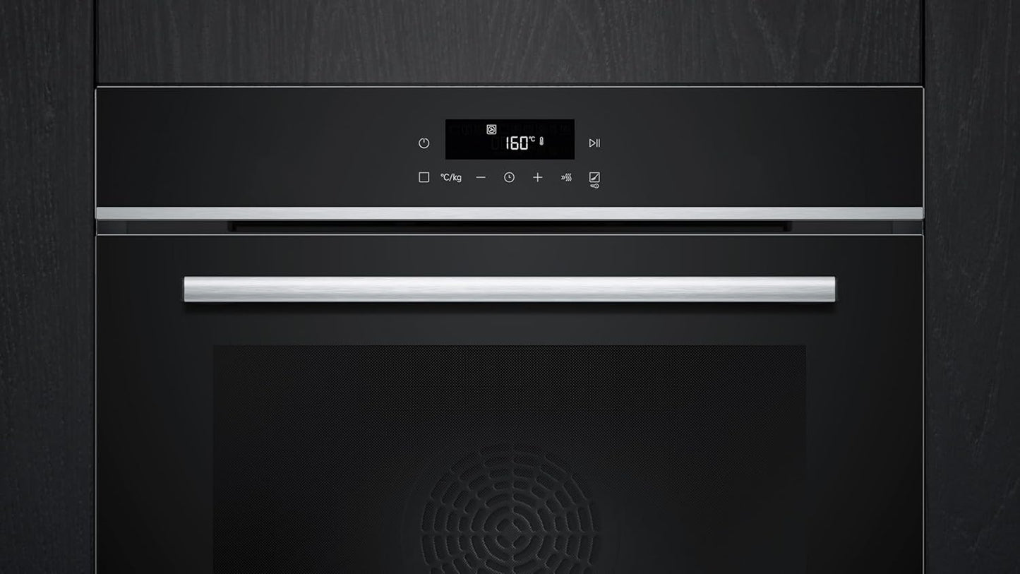 Siemens HB572ABS3, iQ300, Einbau-Backofen 60 x 60 cm, Air Fry, activeClean Pyrolyse Selbstreinung, LED-Touchbedienung, 3D Heißluft, Schnellaufheizung, cookControl10 Automatikprogramme, Edelstahl