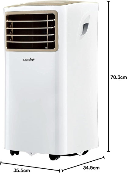 Comfee Mobiles Klimagerät MPPH-09CRN7, 9000 BTU 2,6kW, Kühlen&Ventilieren&Entfeuchten, Raumgröße bis 88m³(33㎡), Mobile Klimaanlage mit Abluftschlauch
