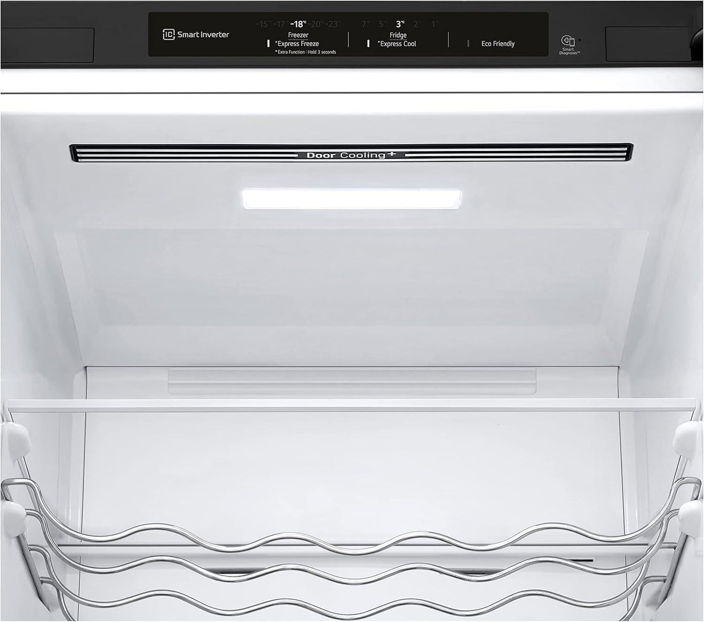 LG GBV22NCCEP Kühl-/Gefrierkombination – Smart Inverter Compressor, Total No Frost, Modern Flat Door Design, Matt Schwarz Metallic, Energieeffizienz A