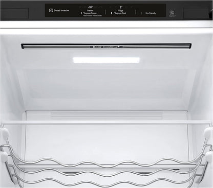 LG GBV22NCCEP Kühl-/Gefrierkombination – Smart Inverter Compressor, Total No Frost, Modern Flat Door Design, Matt Schwarz Metallic, Energieeffizienz A