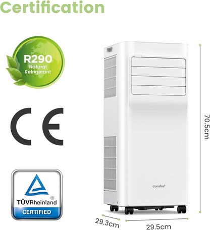 Comfee Mobiles Klimagerät MPPH-09CRN7, 9000 BTU 2,6kW, Kühlen&Ventilieren&Entfeuchten, Raumgröße bis 88m³(33㎡), Mobile Klimaanlage mit Abluftschlauch