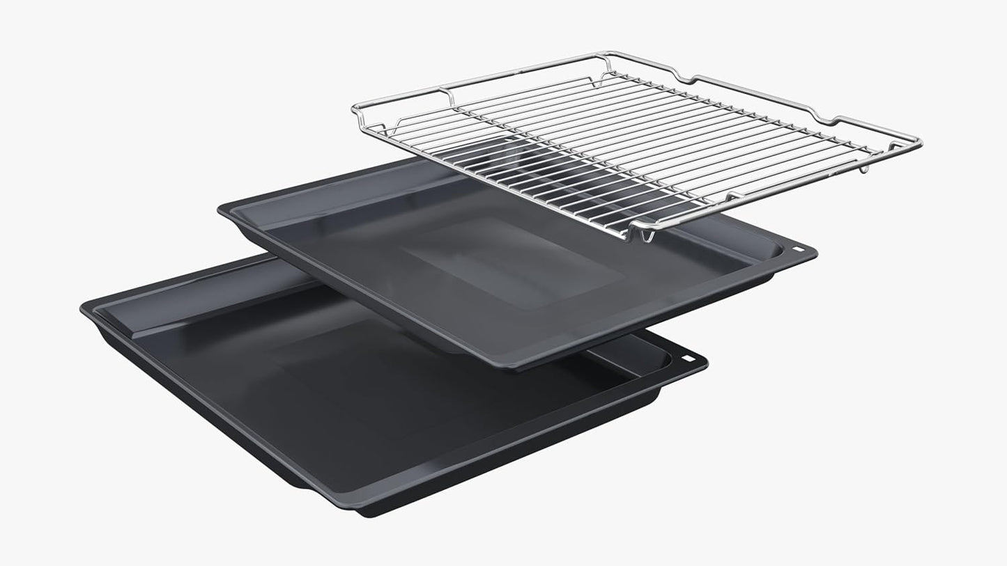 Siemens HB578GBS3, iQ500, Einbau-Backofen 60 x 60 cm, activeClean Pyrolyse Selbstreinung, TFT-Display, 3D Heißluft, Schnellaufheizung, cookControl40 Automatikprogramme, softMove, Edelstahl