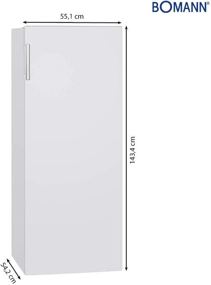 Bomann® freistehender Vollraumkühlschrank | Standkühlschrank groß 242 Liter | inkl. LED-Beleuchtung | ideal für Getränke und Lebensmittel | Türanschlag wechselbar | VS 7316.1 weiß