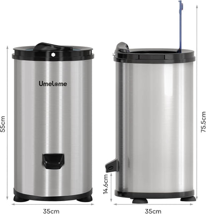 Wäscheschleuder 3200 U/min Umelome, 4KG, Energie-und Stromsparschleuder wäscheschleudern, Energieklasse A+++, Silber [Energieklasse A+++]