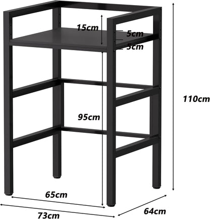 MSFE Regal über Waschmaschine,Höhenverstellbarer Wäschetrocknerständer,Lagerregal über der Waschmaschine, Tragfähigkeit 350 kg,für Waschmaschine und Trockner,73 * 64 * 110cm,Patentiertes Produkt
