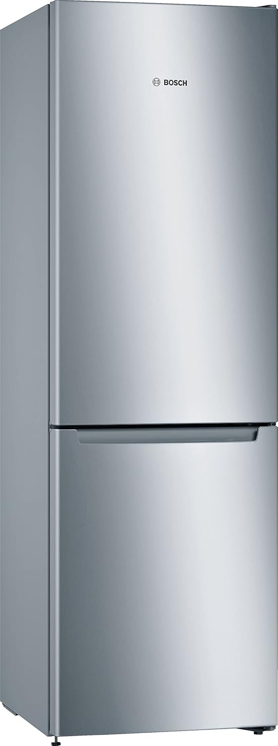 Bosch KGN36NWEA Serie 2 Kühl-Gefrier-Kombination, 186 x 60 cm, 215 L Kühlen & 87 L Gefrieren, NoFrost nie wieder abtauen, LED-Beleuchtung gleichmäßige Ausleuchtung