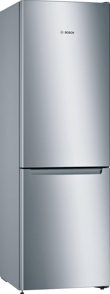 Bosch KGN36NWEA Serie 2 Kühl-Gefrier-Kombination, 186 x 60 cm, 215 L Kühlen & 87 L Gefrieren, NoFrost nie wieder abtauen, LED-Beleuchtung gleichmäßige Ausleuchtung