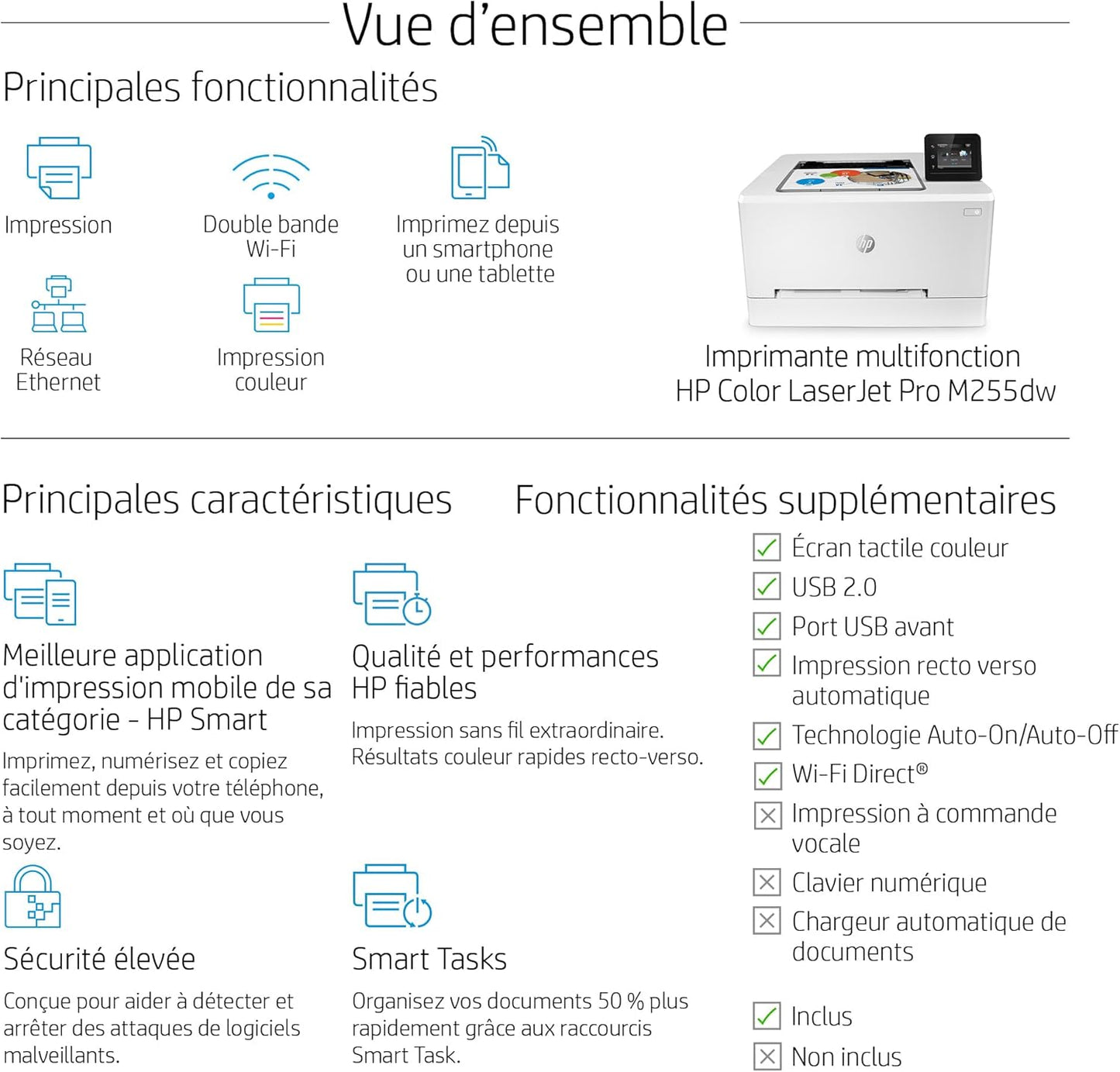 HP Color LaserJet Pro MFP 3302fdwg Multifunktions-Farblaserdrucker, Fax, Automatischer beidseitiger Druck, Touchscreen, Wi-Fi, Ethernet, USB, HP Wolf Pro Security