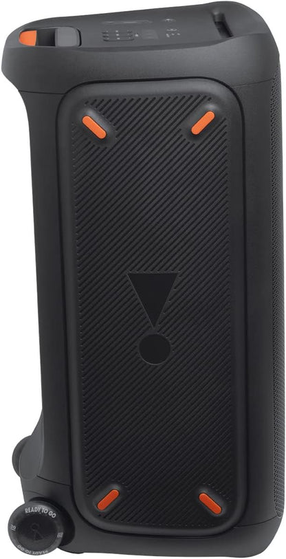 JBL PartyBox 710 - Schwarz – Trag - und rollbarer Bluetooth Party-Lautsprecher mit Lichteffekten – Spritzwassergeschützte, mobile Musikbox