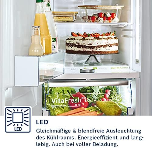 Bosch KGN36NWEA Serie 2 Kühl-Gefrier-Kombination, 186 x 60 cm, 215 L Kühlen & 87 L Gefrieren, NoFrost nie wieder abtauen, LED-Beleuchtung gleichmäßige Ausleuchtung