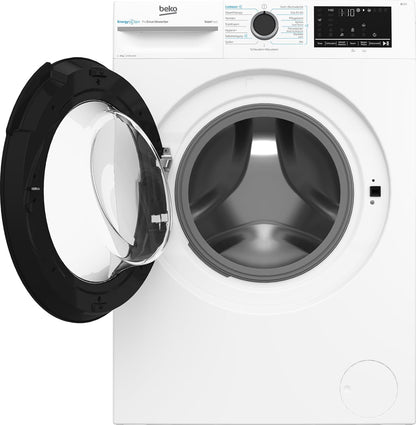 Beko B3WFU58415W1 b300 Waschmaschine, 8 kg, Waschvollautomat, Restzeitanzeige, Schleuderwahl, 1400 U/min, Dampffunktion, AddXtra-Nachlegefunktion, Bluetooth, Hygiene+ allergikergeeignet, Weiß