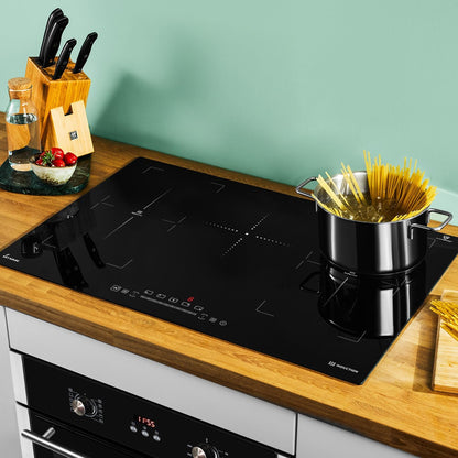 Autarkes Herdset: 60cm Einbaubackofen BO8805SS + 59cm Kochfeld CH5901RL | Grill | Heißluft | Automatik-Timer | 2-fach Wärmeschutzverglasung | Kindersicherung | Knebelbedienung | SET8805CH59RL