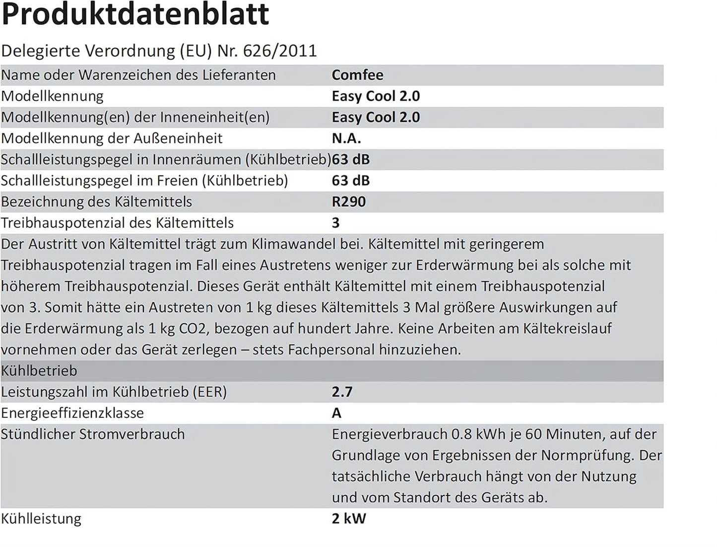 Comfee Mobiles Klimagerät MPPH-09CRN7, 9000 BTU 2,6kW, Kühlen&Ventilieren&Entfeuchten, Raumgröße bis 88m³(33㎡), Mobile Klimaanlage mit Abluftschlauch