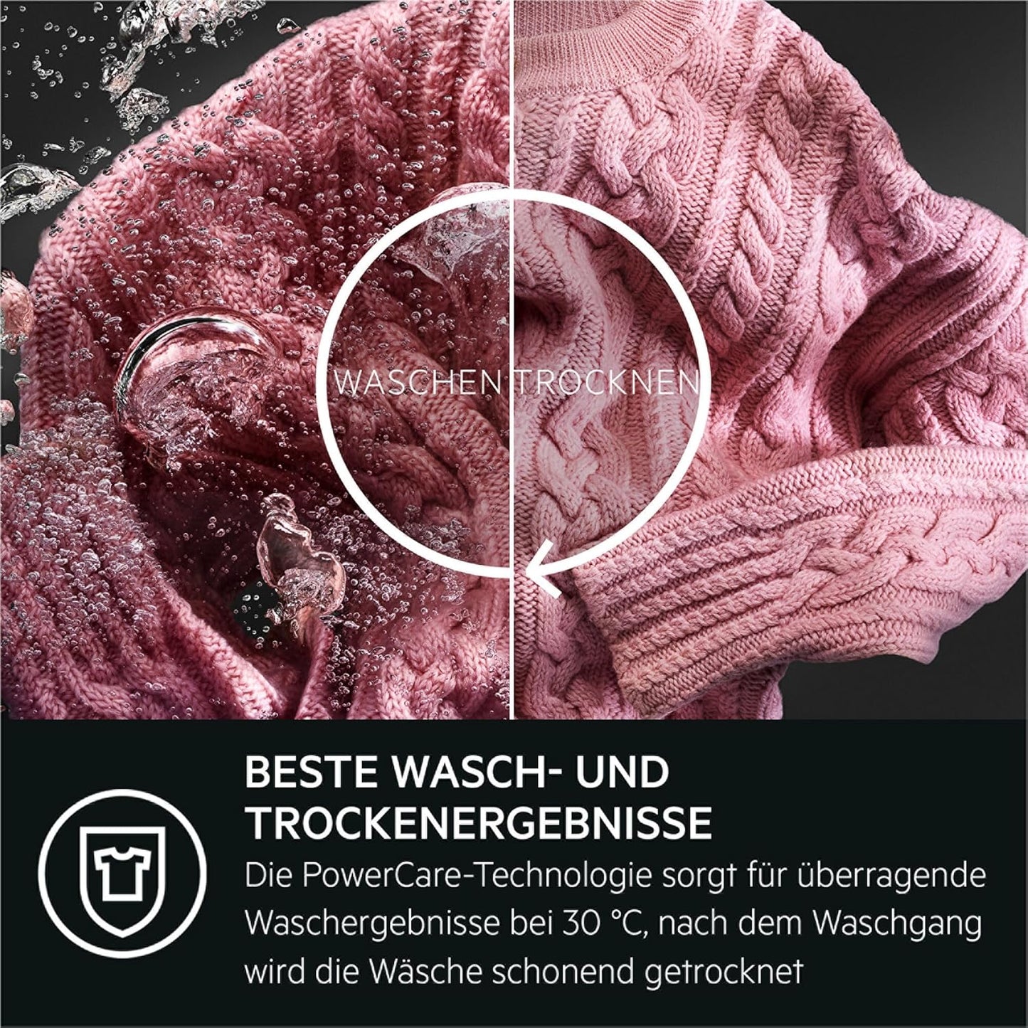 AEG L7WBA60680 Waschtrockner / DualSense - schonende Pflege / 8 kg Waschen / 5 kg Trocknen / D / energiesparend / Mengenautomatik / Nachlegefunktion / ProSteam - Auffrischfunktion / 1600 U/min Weiß