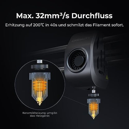 Creality K2 Plus Combo 3D-Drucker, 16-Farben Multimaterial-Druck, 350³mm XXL-Bauraum, Servo-Direktantrieb, Dual-KI-Kameras, Ultra-Leise