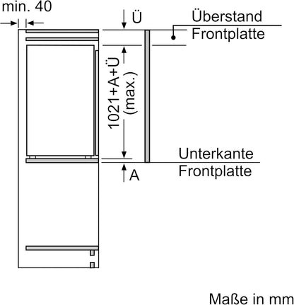 NEFF KI1311SE0, N 30, Einbaukühlschrank, 102,5 x 56 cm, 165 L Kühlen, Made in Germany, Leise, Sicherheitsglas, FreshSafe Schublade, Eco Air Flow für konstante Innentemperatur, Schleppscharnier