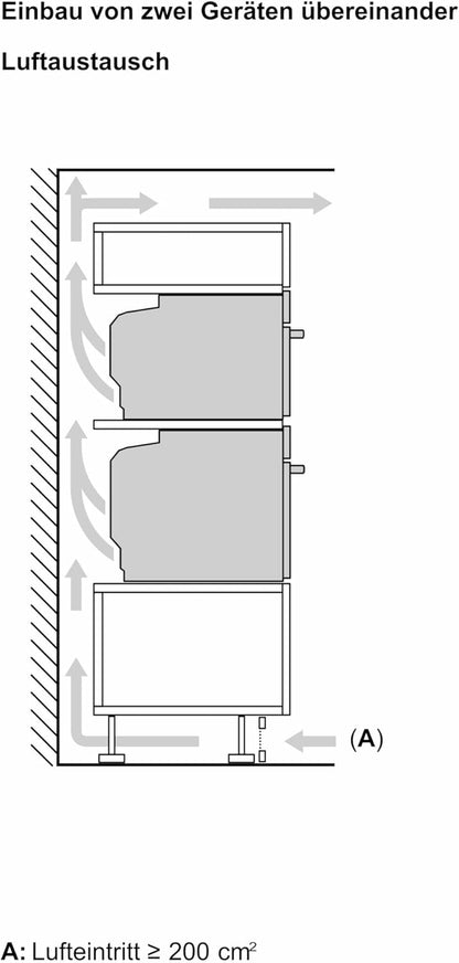 Bosch HMG7361B1, Serie 8 smarter Einbau-Backofen mit Mikrowellenfunktion, 60 x 60 cm, Made in Germany, Schwarz, Air Fry, Digitaler Bedienring, Touchdisplay, Automatikprogramme, Reinigungsunterstützung