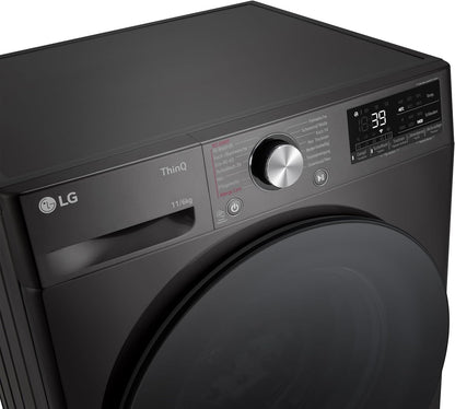 LG V7WD107H2E, Klasse E, Frontlader-Waschtrockner 10,5 - 7 kg, 1400 U/min, AI Direct Drive, Wi-Fi, Tiefenreinigung mit Dampf, TurboWash, Größere Kapazität, 62 x 60 x 85 cm ꟷ Weiß