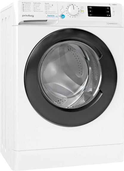Privileg PWFV X 753 N Waschmaschine Frontlader/1400 U/min/7 kg/EEK B/Push & Go Steam/Schnell 20°/40°/60°, Express 30', Kurz 45'/Inverter-Motor/Mehrfachwasserschutz/Water Balance Plus