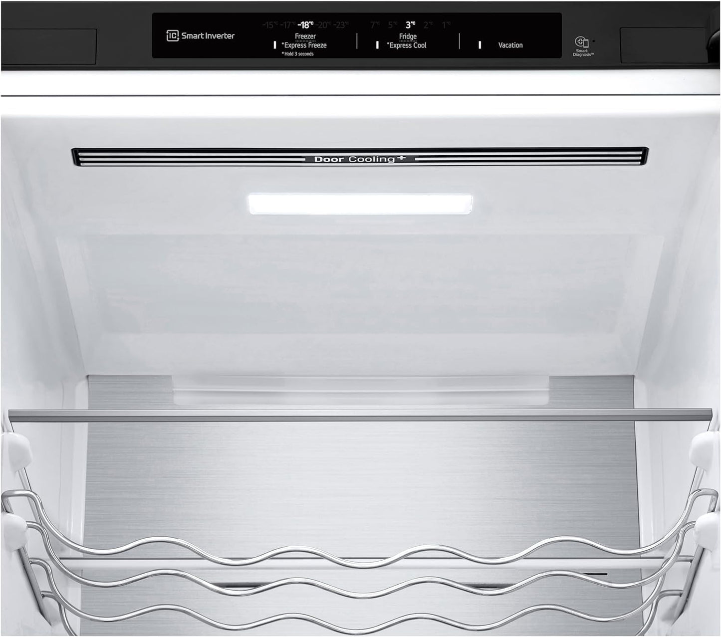 LG GBV22NCCEP Kühl-/Gefrierkombination – Smart Inverter Compressor, Total No Frost, Modern Flat Door Design, Matt Schwarz Metallic, Energieeffizienz A