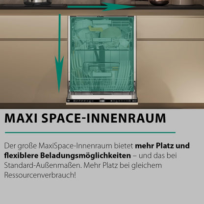 Bauknecht BCIO 3T341 PLET Vollintegrierbarer Geschirrspüler 60 cm /Edelstahl/14 Maßgedecke/10 Standardprogramme und 1 Sensorprogramm/PowerClean/ActiveDry/Besteckschublade/Vollwasserschutz